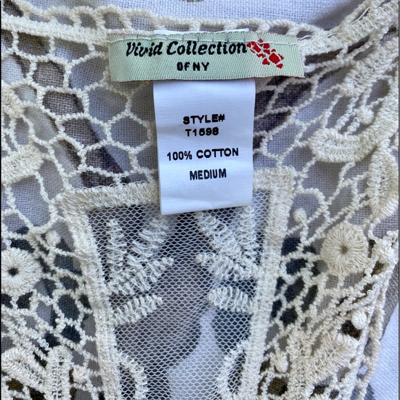 Vivid Collection of NY | Crochet Lace Tank Medium - Picture 3 of 5